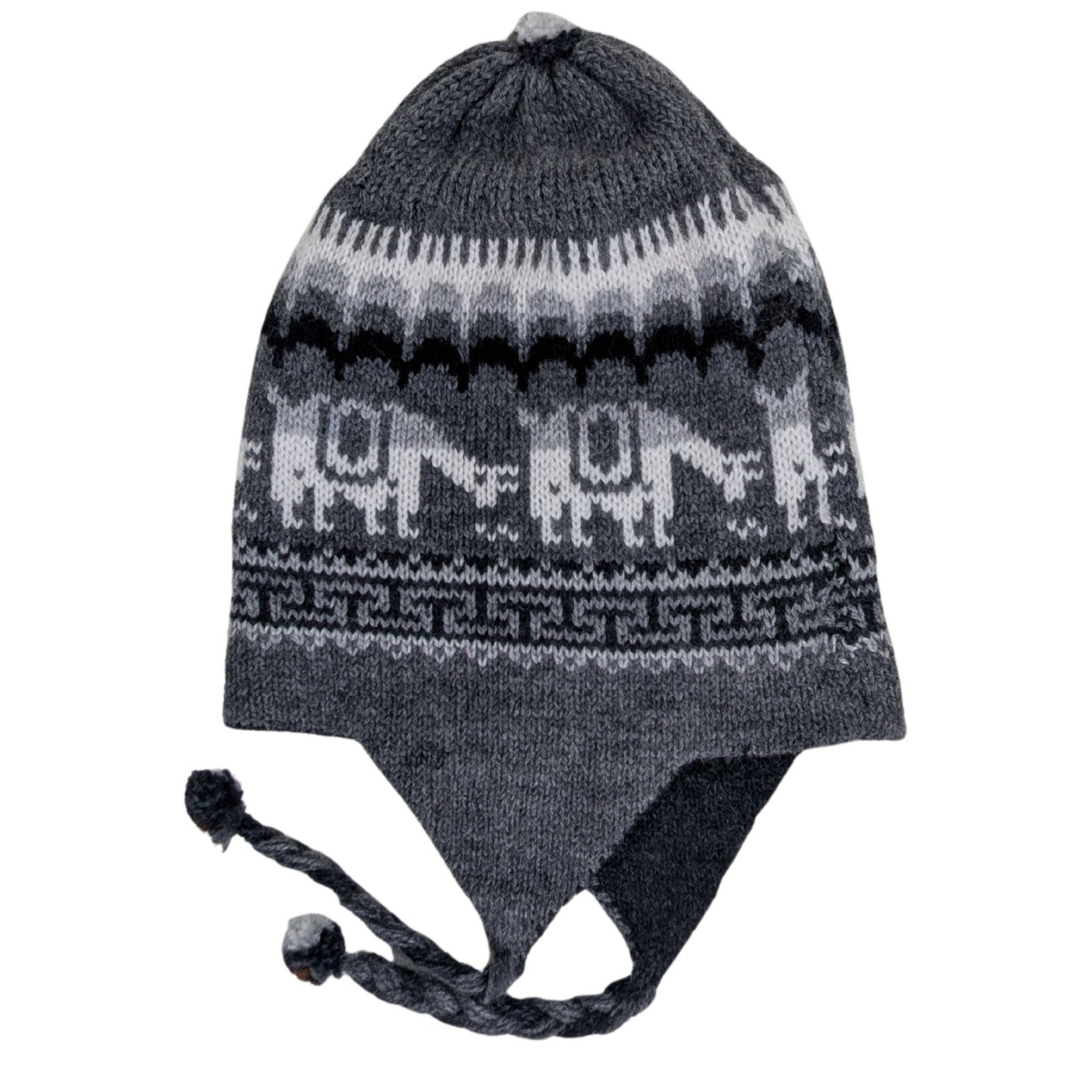 Alpaca Blend Grey Chullo Hat