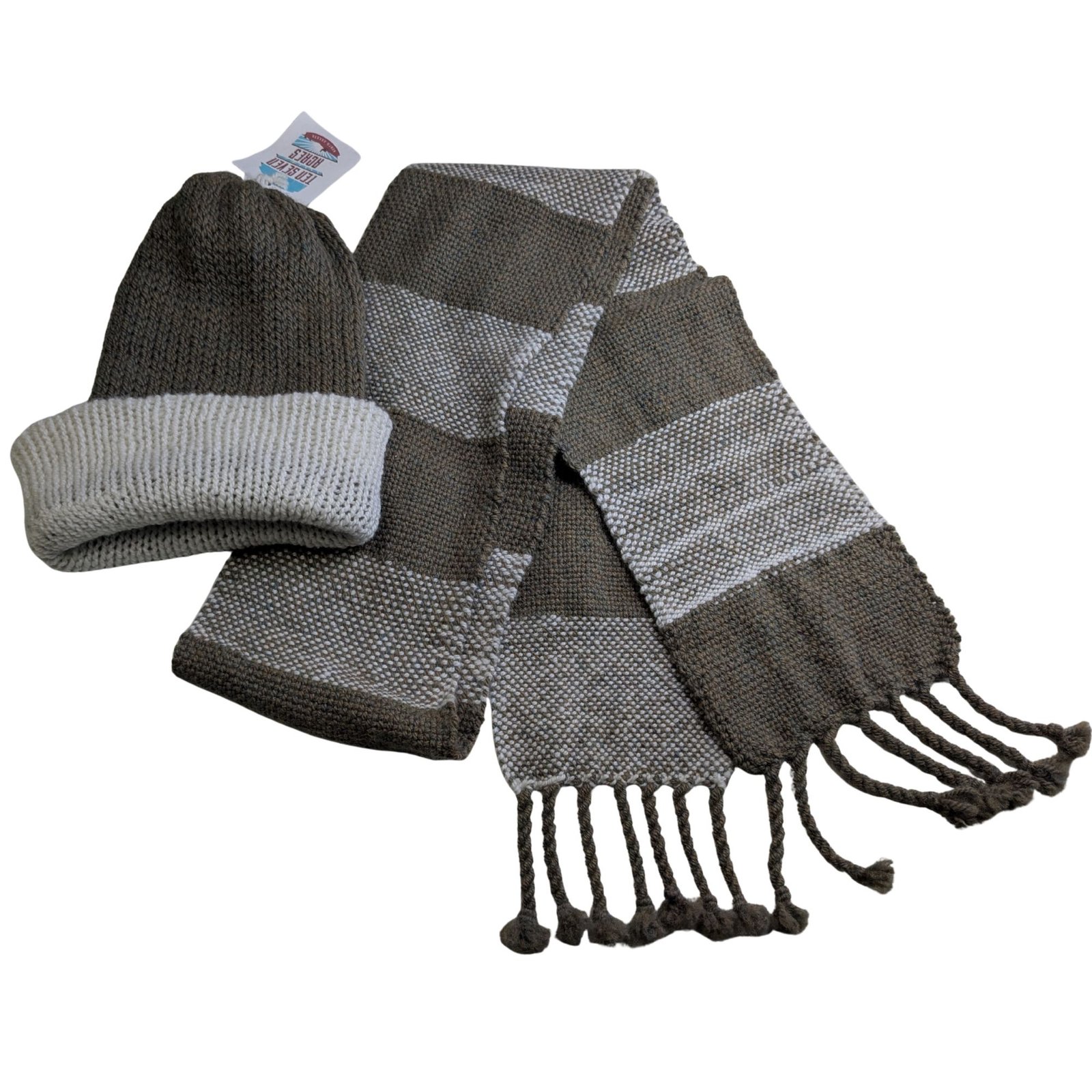 Woven Scarf and Hat Set
